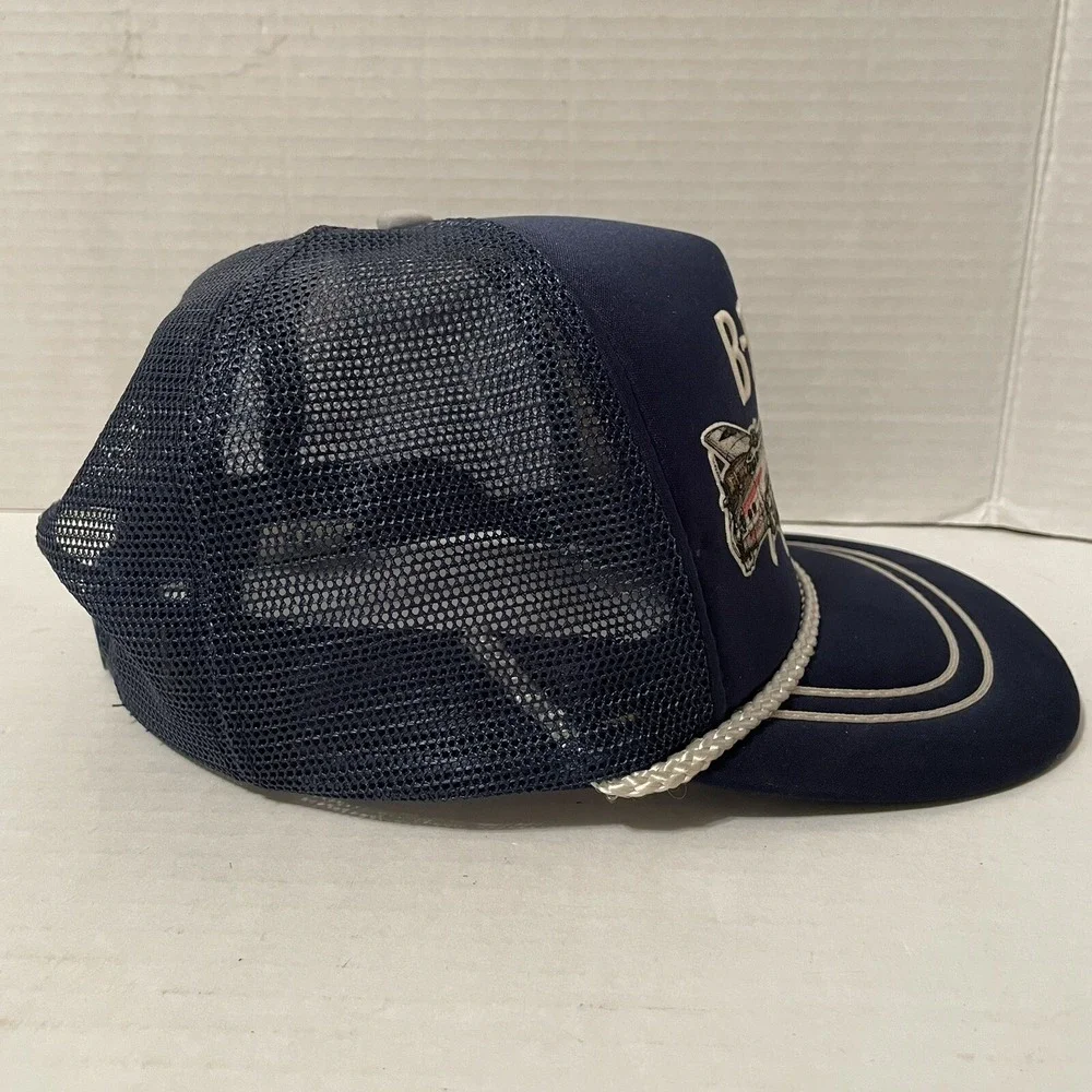 B-17 Airplane Military Trucker Hat Snapback Mesh Navy Blue Cap‎
